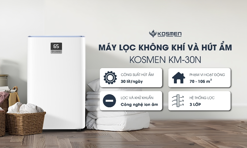 Máy lọc không khí và hút ẩm 2 trong 1 cực sốt nhưng giá cực mềm